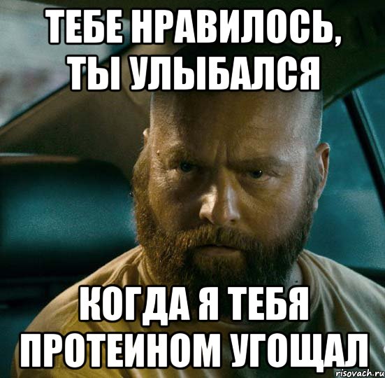 тебе нравилось, ты улыбался когда я тебя протеином угощал, Мем в наратэй