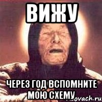 вижу через год вспомните мою схему, Мем Ванга (цвет)