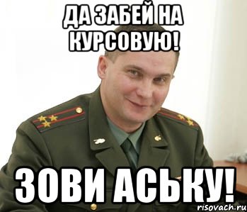 да забей на курсовую! зови аську!, Мем Военком (полковник)