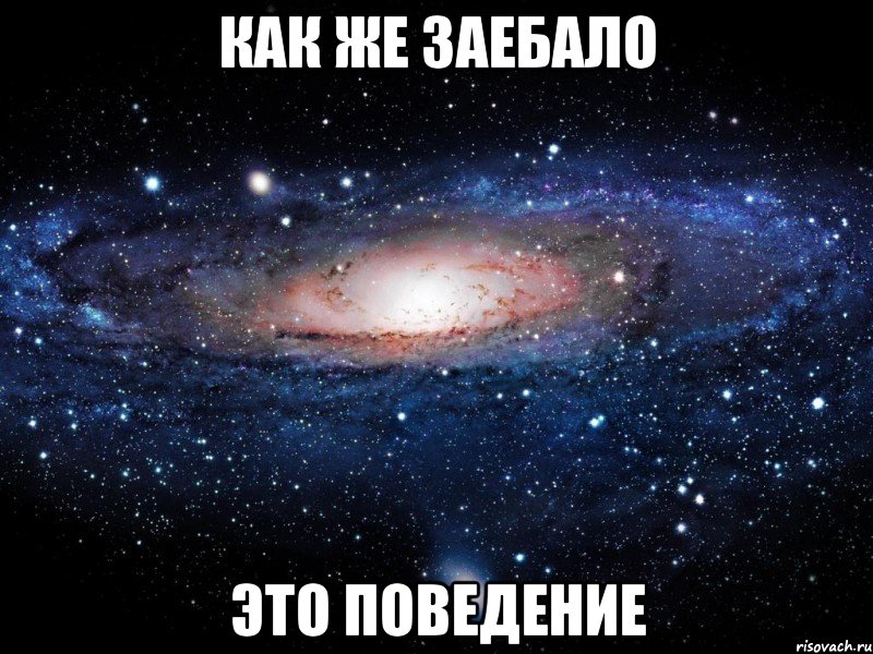 как же заебало это поведение, Мем Вселенная