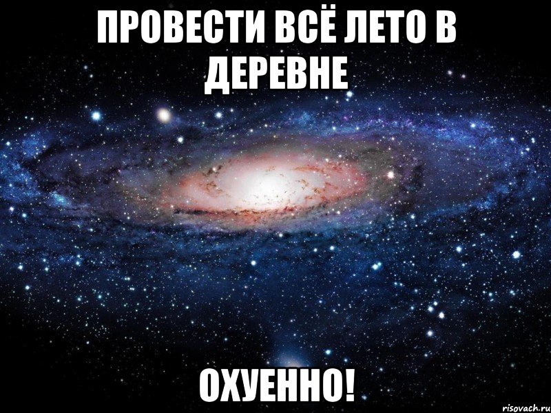провести всё лето в деревне охуенно!, Мем Вселенная