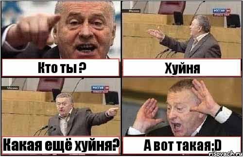 Кто ты ? Хуйня Какая ещё хуйня? А вот такая:D