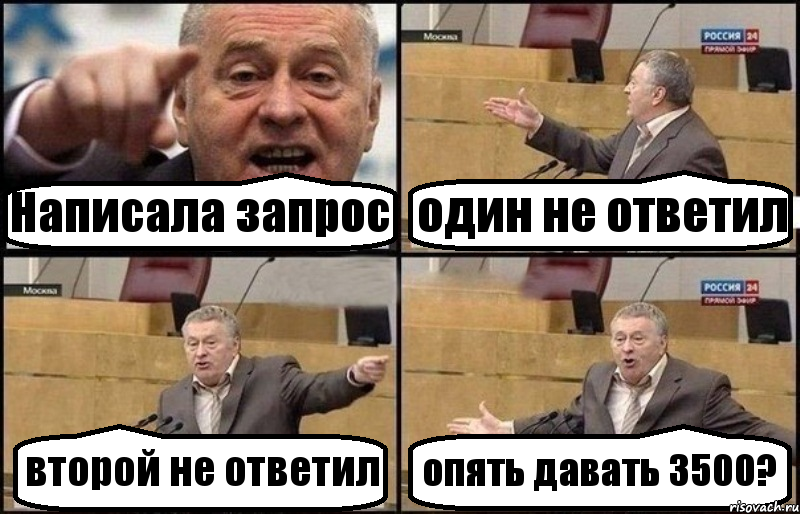 Написала запрос один не ответил второй не ответил опять давать 3500?, Комикс Жириновский