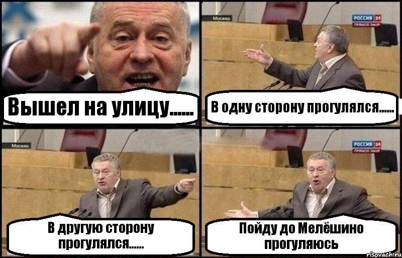 Вышел на улицу...... В одну сторону прогулялся...... В другую сторону прогулялся...... Пойду до Мелёшино прогуляюсь