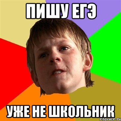 пишу егэ уже не школьник