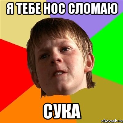 я тебе нос сломаю сука