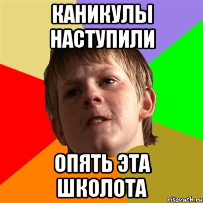 каникулы наступили опять эта школота