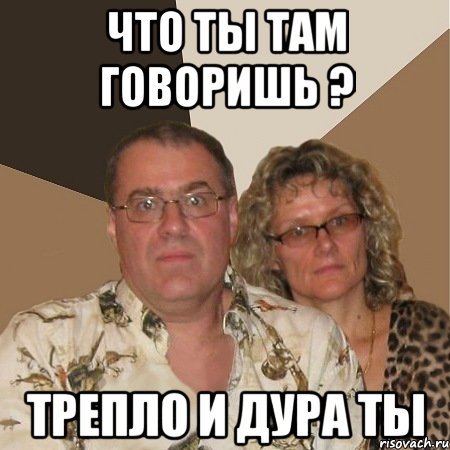 что ты там говоришь ? трепло и дура ты