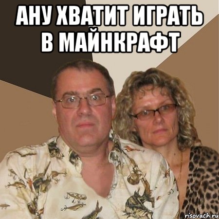 ану хватит играть в майнкрафт 