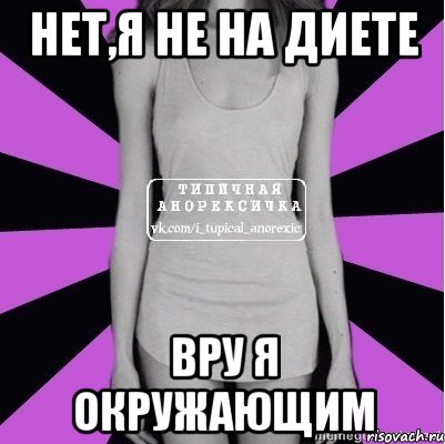 нет,я не на диете вру я окружающим, Мем 1