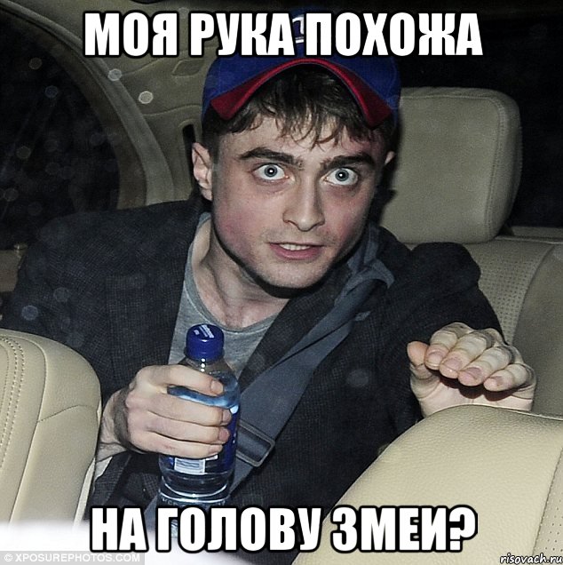 моя рука похожа на голову змеи?, Мем 56