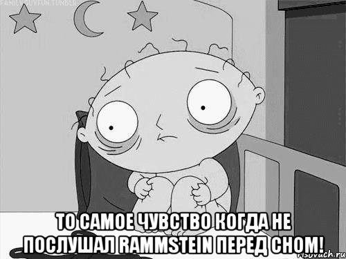  то самое чувство когда не послушал rammstein перед сном!