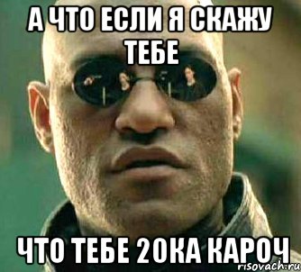 а что если я скажу тебе что тебе 20ка кароч, Мем  а что если я скажу тебе