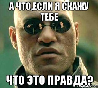 а что,если я скажу тебе что это правда?, Мем  а что если я скажу тебе