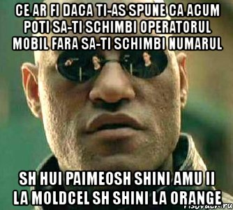 ce ar fi daca ti-as spune ca acum poti sa-ti schimbi operatorul mobil fara sa-ti schimbi numarul sh hui paimeosh shini amu ii la moldcel sh shini la orange, Мем  а что если я скажу тебе