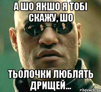 а шо якшо я тобі скажу, шо тьолочки люблять дрищей..., Мем  а что если я скажу тебе