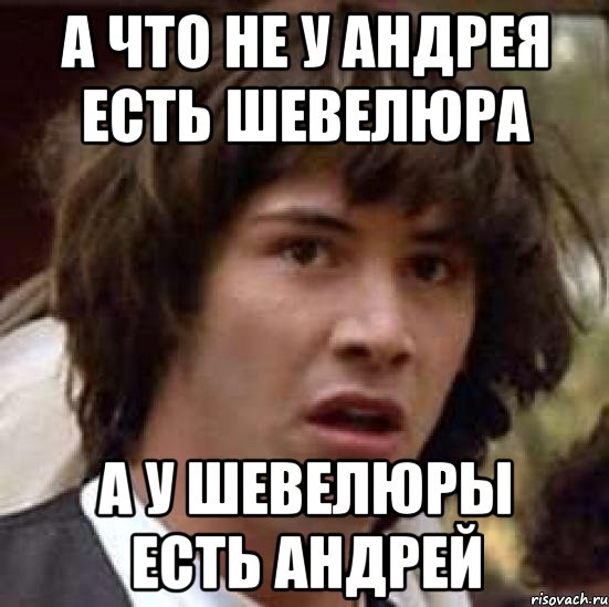 а что не у андрея есть шевелюра а у шевелюры есть андрей, Мем А что если (Киану Ривз)