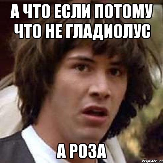 а что если потому что не гладиолус а роза, Мем А что если (Киану Ривз)