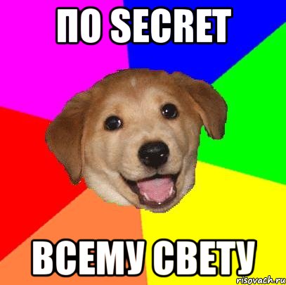 по secret всему свету, Мем Advice Dog