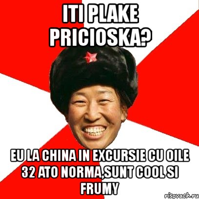 iti plake pricioska? eu la china in excursie cu oile 32 ato norma,sunt cool si frumy, Мем China