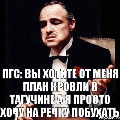 ПГС: вы хотите от меня план кровли в тагучине а я просто хочу на речку побухать, Комикс Дон Вито Корлеоне 1