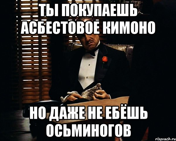 ты покупаешь асбестовое кимоно но даже не ебёшь осьминогов, Мем Дон Вито Корлеоне