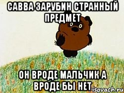 савва зарубин странный предмет он вроде мальчик а вроде бы нет, Мем Энка