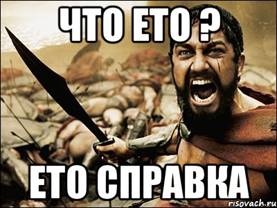 что ето ? ето справка, Мем Это Спарта