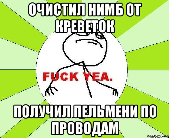 очистил нимб от креветок получил пельмени по проводам, Мем фак е