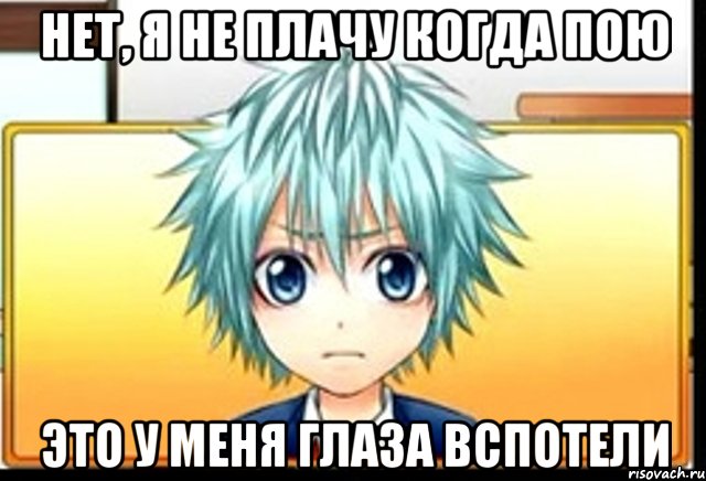 нет, я не плачу когда пою это у меня глаза вспотели, Мем фандаб