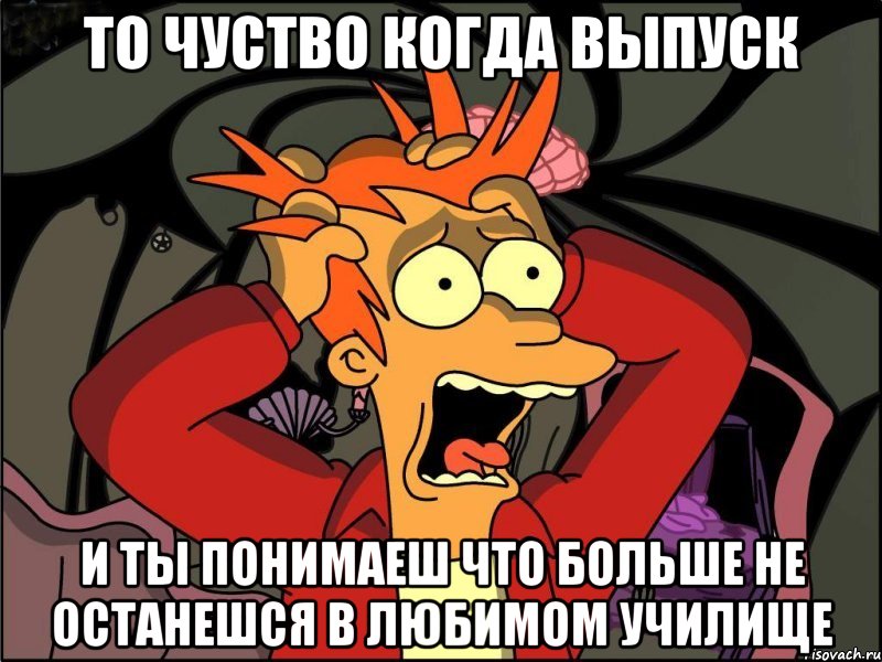 то чуство когда выпуск и ты понимаеш что больше не останешся в любимом училище, Мем Фрай в панике