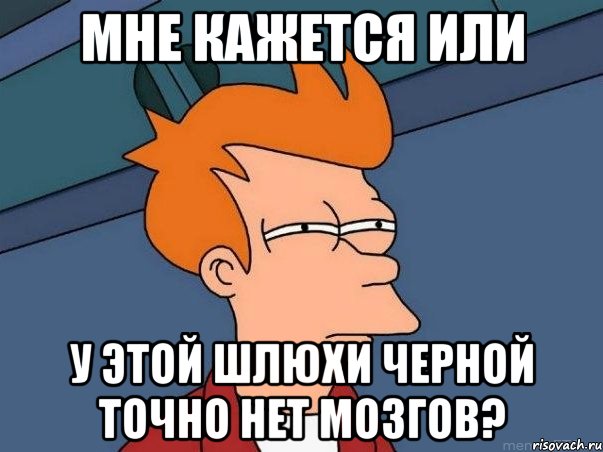 мне кажется или у этой шлюхи черной точно нет мозгов?, Мем  Фрай (мне кажется или)