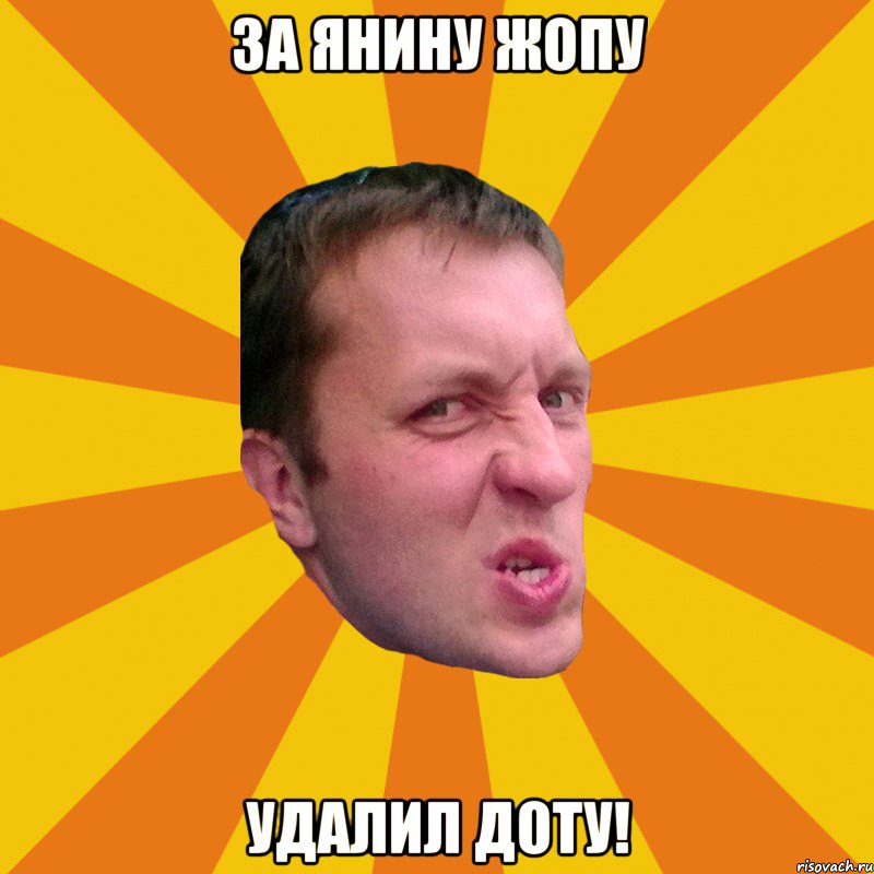 за янину жопу удалил доту!, Мем фуфлэш