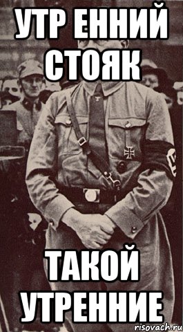 утр енний стояк такой утренние, Мем Gatler