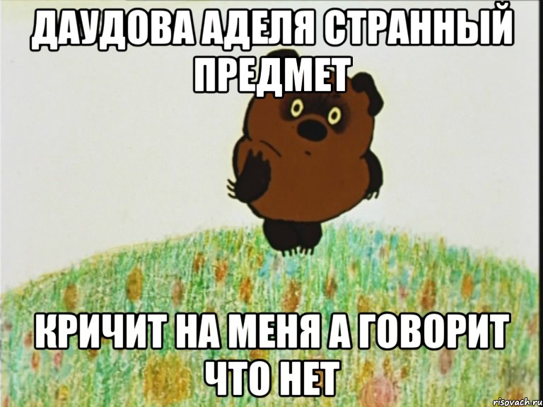 даудова аделя странный предмет кричит на меня а говорит что нет, Мем h