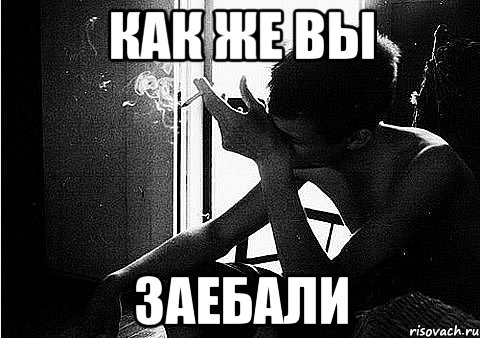 как же вы заебали