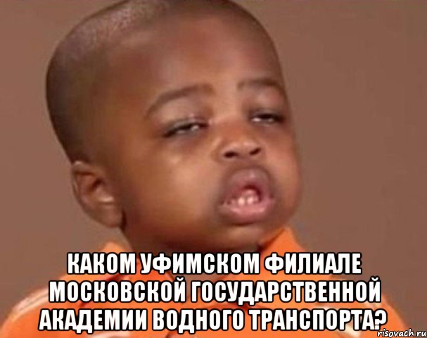  каком уфимском филиале московской государственной академии водного транспорта?, Мем  Какой пацан (негритенок)