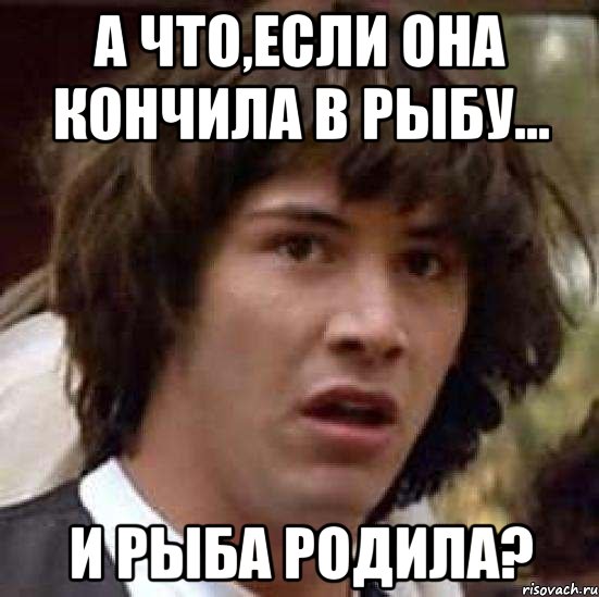 а что,если она кончила в рыбу... и рыба родила?, Мем А что если (Киану Ривз)