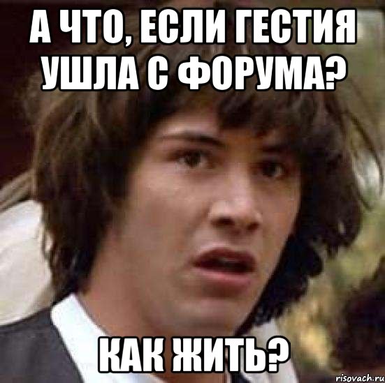 а что, если гестия ушла с форума? как жить?, Мем А что если (Киану Ривз)