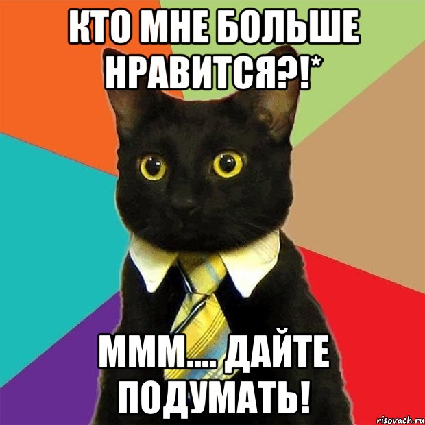 кто мне больше нравится?!* ммм.... дайте подумать!, Мем  Кошечка