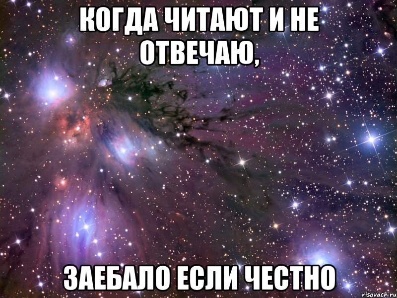 когда читают и не отвечаю, заебало если честно
