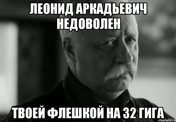 леонид аркадьевич недоволен твоей флешкой на 32 гига, Мем Не расстраивай Леонида Аркадьевича