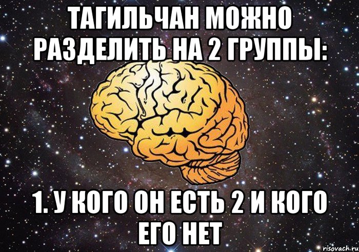 тагильчан можно разделить на 2 группы: 1. у кого он есть 2 и кого его нет, Мем ллл