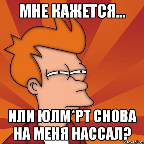 мне кажется... или юлм*рт снова на меня нассал?, Мем Мне кажется или (Фрай Футурама)