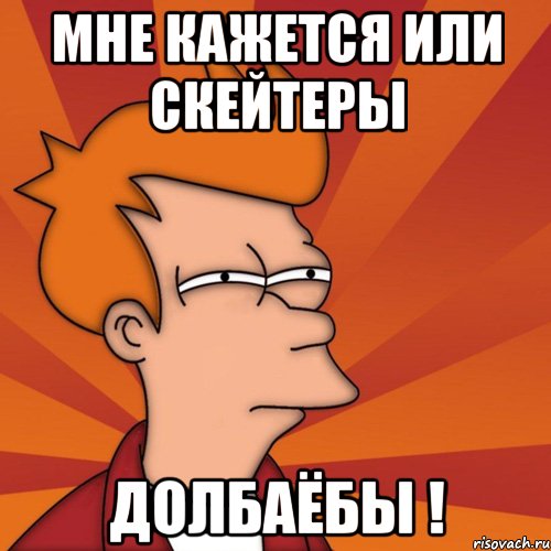 мне кажется или скейтеры долбаёбы !, Мем Мне кажется или (Фрай Футурама)