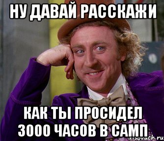 ну давай расскажи как ты просидел 3000 часов в самп, Мем мое лицо