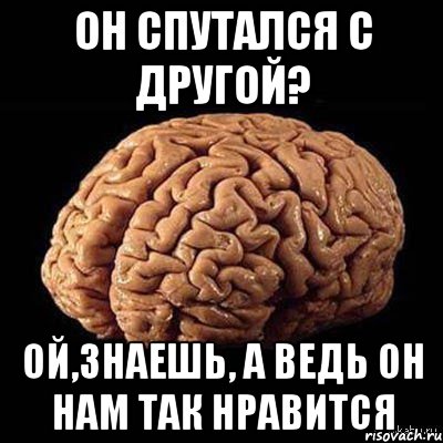 он спутался с другой? ой,знаешь, а ведь он нам так нравится