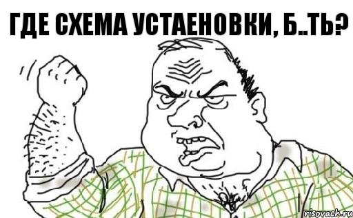 ГДЕ СХЕМА УСТАЕНОВКИ, Б..ТЬ?, Комикс Мужик блеать