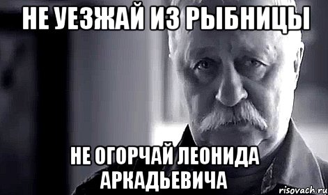 не уезжай из рыбницы не огорчай леонида аркадьевича, Мем Не огорчай Леонида Аркадьевича