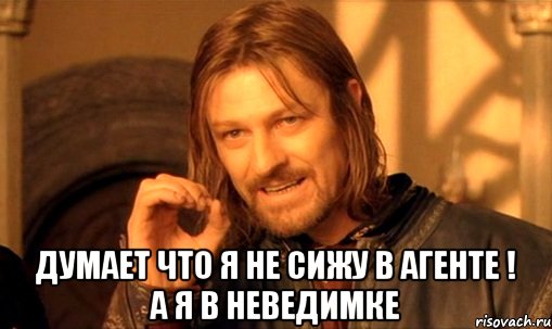  думает что я не сижу в агенте ! а я в неведимке, Мем Нельзя просто так взять и (Боромир мем)